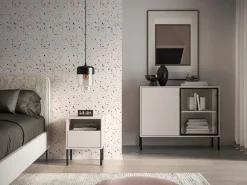 ML Meble Szafki Nocne Do Pokoju Młodzieżowego|Szafki Nocne Do Sypialni*Kaszmirowa szafka nocna na wysokich nóżkach Barnee 05