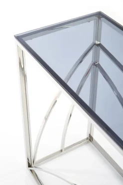 Halmar Biurka*KN5 kosolka, stelaż - srebrny, szkło - dymiony (1p=1szt)1 sztuka