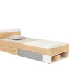Dzieci Meblar Łóżka Młodzieżowe|Łóżka Do Pokoju Dziecięcego*Łóżko dla nastolatka 120 z szufladami PIXEL PX15 L/P szary,dąb biszkoptowy