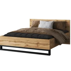 Helvetia Łóżka Do Sypialni|Łóżka Drewniane*Łóżko do sypialni 160x200 bez stelaża Halle S dąb wotan