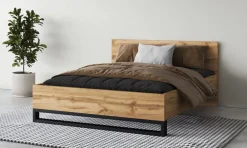 Helvetia Łóżka Do Sypialni|Łóżka Drewniane*Łóżko do sypialni 160x200 bez stelaża Halle S dąb wotan