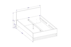 Helvetia Łóżka Do Sypialni|Łóżka Drewniane*Łóżko do sypialni 140x200 bez stelaża Halle S dąb wotan