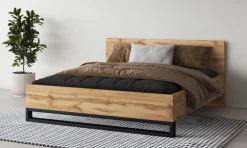 Helvetia Łóżka Do Sypialni|Łóżka Drewniane*Łóżko do sypialni 180x200 bez stelaża Halle S dąb wotan