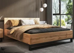 Helvetia Łóżka Do Sypialni|Łóżka Drewniane*Łóżko do sypialni 180x200 bez stelaża Halle S dąb wotan
