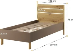 Lenart Łóżka Drewniane*Łóżko młodzieżowe 90x200 Lenny LY-10
