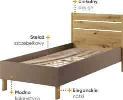 Lenart Łóżka Drewniane*Łóżko młodzieżowe 90x200 Lenny LY-10