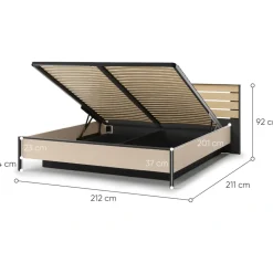 Lenart Łóżka Do Sypialni*Łóżko sypialniane szerokie 180 ENNA EN-02 beż piaskowy