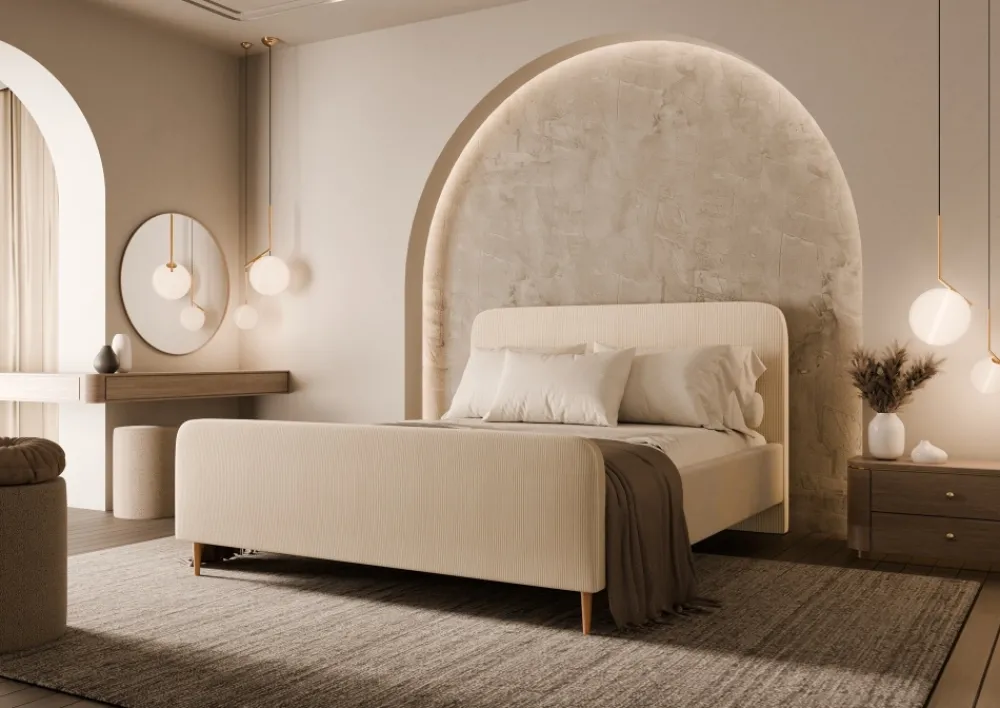 Hauss Łóżka Do Sypialni|Łóżka Tapicerowane*Łóżko tapicerowane w stylu skandynawskim Bella