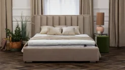 Hauss Łóżka Do Sypialni|Łóżka Tapicerowane*Łóżko tapicerowane 160x200 beżowe Koral Piano 03