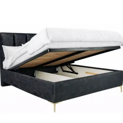 Hauss Łóżka Do Sypialni|Łóżka Tapicerowane*Łóżko tapicerowane 160x200 grafitowe Gaja Touch Me 09