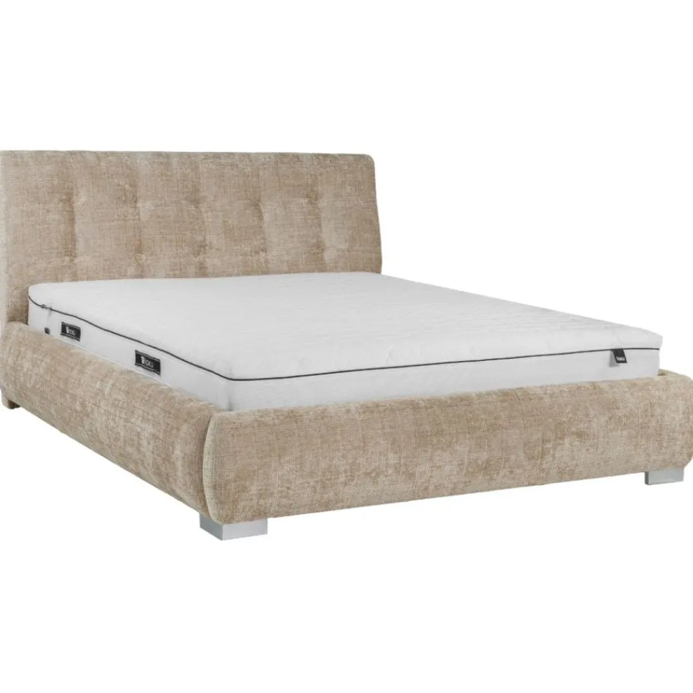 Hauss Łóżka Do Sypialni|Łóżka Tapicerowane*Łóżko tapicerowane 160x200 z półokragłymi bokami Luxor beżowe Cremona 14