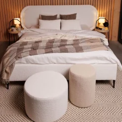 Hauss Łóżka Do Sypialni|Łóżka Tapicerowane*Łóżko tapicerowane z zaokrąglonym wezgłowiem Luna