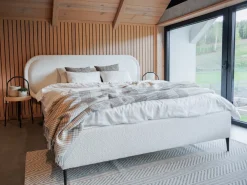 Hauss Łóżka Do Sypialni|Łóżka Tapicerowane*Łóżko tapicerowane z zaokrąglonym wezgłowiem Luna