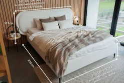 Hauss Łóżka Do Sypialni|Łóżka Tapicerowane*Łóżko tapicerowane z zaokrąglonym wezgłowiem Luna