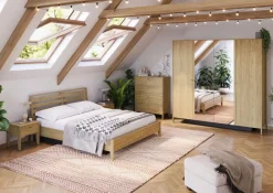 Lenart Łóżka Drewniane*Łóżko 180x200 z pojemnikiem na pościel Cozy CZ-02(180) dąb olejowany