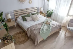 Lenart Łóżka Drewniane*Łóżko 180x200 z pojemnikiem na pościel Cozy CZ-02(180) dąb olejowany