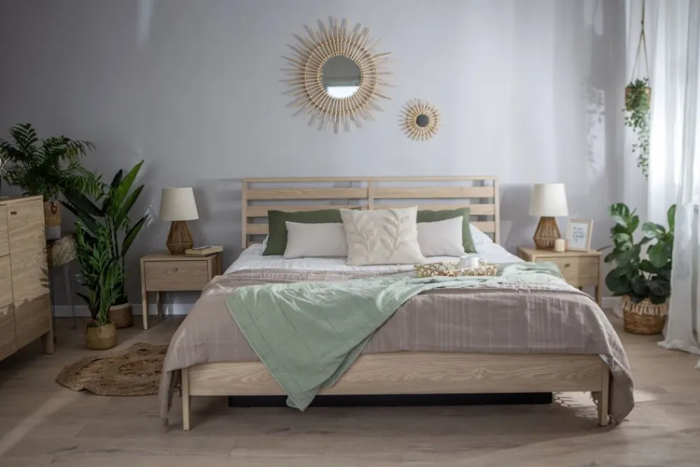 Lenart Łóżka Do Sypialni|Łóżka Drewniane*Łóżko 160x200 z pojemnikiem na pościel Cozy CZ-02(160) dąb olejowany