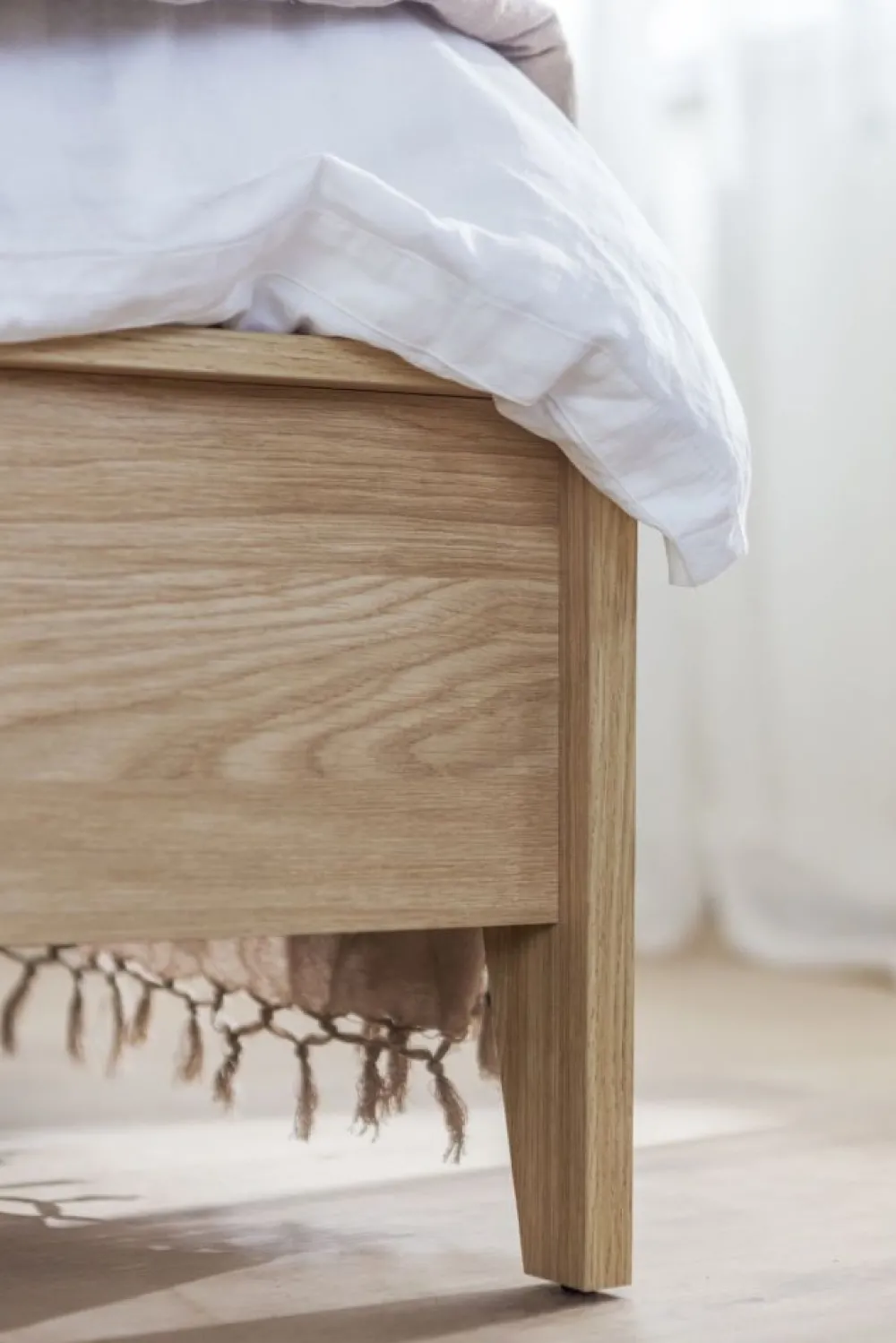 Lenart Łóżka Do Sypialni|Łóżka Drewniane*Łóżko 160x200 z pojemnikiem na pościel Cozy CZ-02(160) dąb olejowany