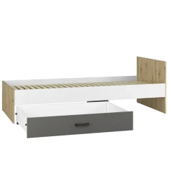 Dzieci ML Meble Łóżka Młodzieżowe|Łóżka Do Pokoju Dziecięcego*Łóżko z pojemnikiem na pościel 90x200 FINI 09
