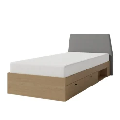 Meblar Łóżka Młodzieżowe|Łóżka Do Sypialni*Łóżko z szufladami do pokoju 90 cm Alessio AE12 L/P dąb baltic dune