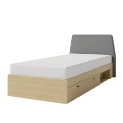 Meblar Łóżka Młodzieżowe|Łóżka Do Sypialni*Łóżko z szufladami do pokoju 90 cm Alessio AE12 L/P dąb olejowany