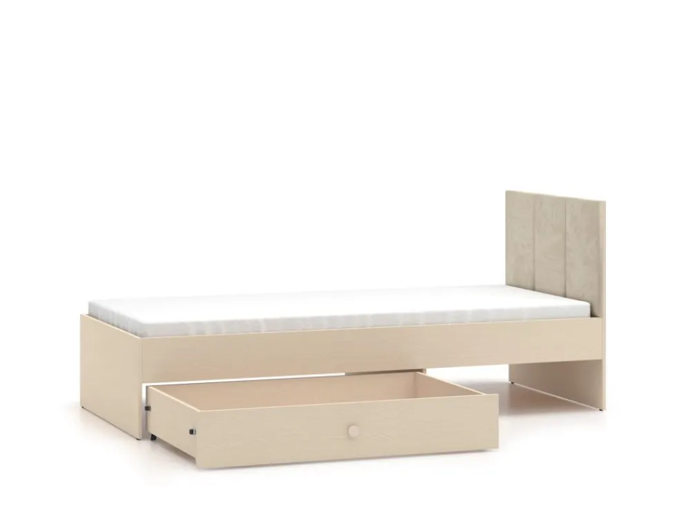 Dzieci ML Meble Łóżka Młodzieżowe|Łóżka Do Pokoju Dziecięcego*Łóżko z tapicerowanym zagłówkiem Mevel 08