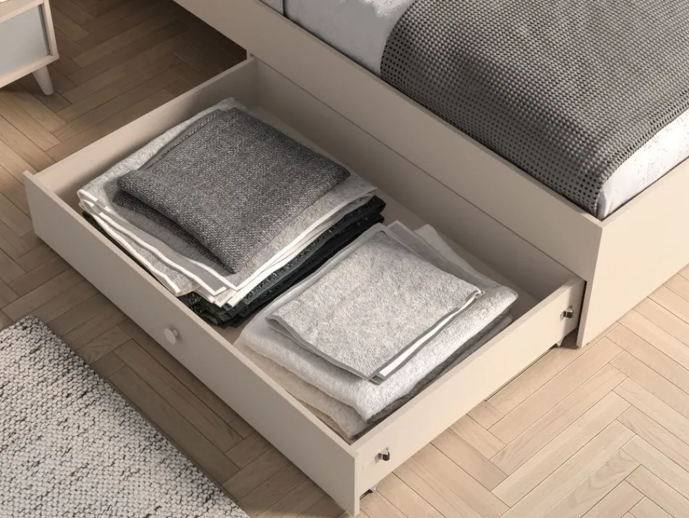 Dzieci ML Meble Łóżka Młodzieżowe|Łóżka Do Pokoju Dziecięcego*Łóżko z tapicerowanym zagłówkiem Mevel 08