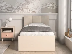 Dzieci ML Meble Łóżka Młodzieżowe|Łóżka Do Pokoju Dziecięcego*Łóżko z tapicerowanym zagłówkiem Mevel 08