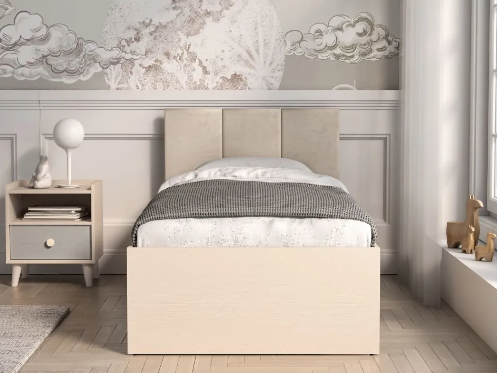 Dzieci ML Meble Łóżka Młodzieżowe|Łóżka Do Pokoju Dziecięcego*Łóżko z tapicerowanym zagłówkiem Mevel 08