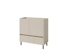 Meblar Komody Do Przedpokoju|Komody Młodzieżowe*Komoda 95 cm z szufladami i szafką do pokoju Luca LC9 beż piaskowy