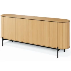 Lenart Komody Do Sypialni|Komody Do Salonu*Komoda półokrągła Rotto RT-04 dąb vincenza/eukaliptus