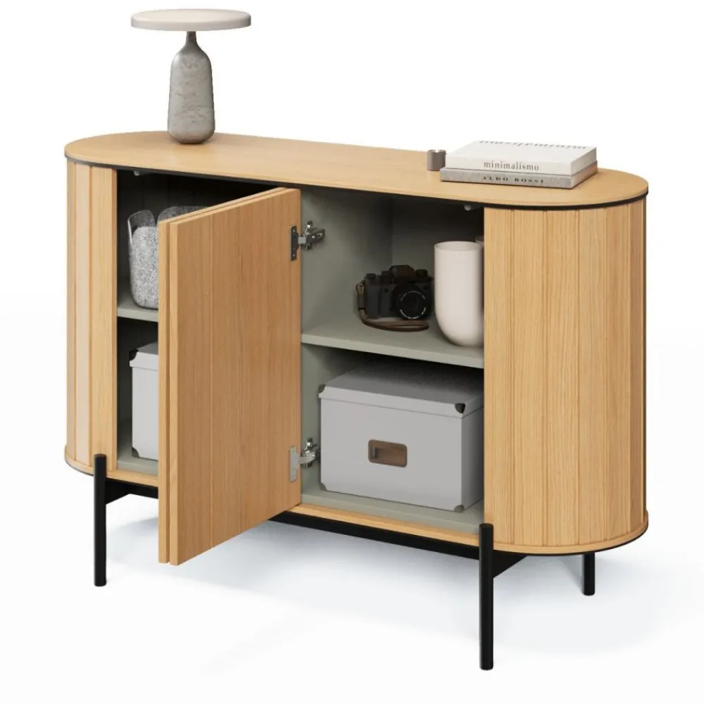 Lenart Komody Do Jadalni|Komody Do Sypialni*Komoda półokrągła Rotto RT-02 dąb vincenza/eukaliptus