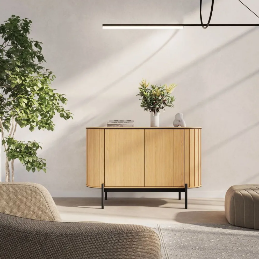 Lenart Komody Do Jadalni|Komody Do Sypialni*Komoda półokrągła Rotto RT-02 dąb vincenza/eukaliptus