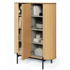 Lenart Komody Do Jadalni|Komody Do Sypialni*Komoda półokrągła wysoka Rotto RT-01 dąb vincenza/eukaliptus