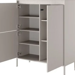 Laski Meble Komody Do Przedpokoju|Komody Do Sypialni*Komoda ryflowana wysoka Senso 3d beżowa