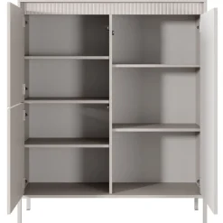 Laski Meble Komody Do Przedpokoju|Komody Do Sypialni*Komoda ryflowana wysoka Senso 3d beżowa