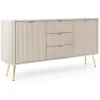 Piaski Komody Do Jadalni|Komody Do Salonu*Komoda ryflowana z trzema szufladami  Zova kaszmirowa