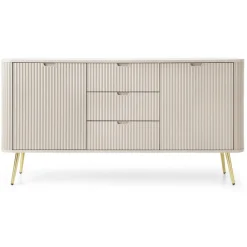 Piaski Komody Do Jadalni|Komody Do Salonu*Komoda ryflowana z trzema szufladami  Zova kaszmirowa