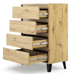 Mebelbos Komody Do Biura|Komody Do Przedpokoju*Komoda z czterema szufladami, dąb artisan BORG