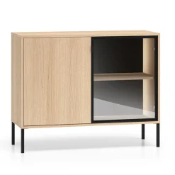 ML Meble Komody Do Biura|Komody Do Przedpokoju*Komoda z podświetlaną witryną Barnee 03