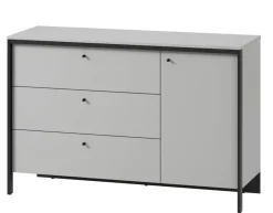 Lenart Komody*Komoda z szufladami i półkami szara Gris GS-04