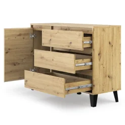 Mebelbos Komody Do Biura|Komody Do Przedpokoju*Komoda z szufladami i szafką, dąb artisan BORG