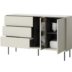 Lenart Ławy I Stoliki Do Pokoju Młodzieżowego|Ławy I Stoliki Do Salonu*Komoda z szufladami przeszklona Epiro EP-03 kaszmirowa + dąb ciemny