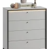 Lenart Komody*Komoda z szufladami szara Gris GS-03