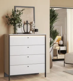 Lenart Komody*Komoda z szufladami szara Gris GS-03