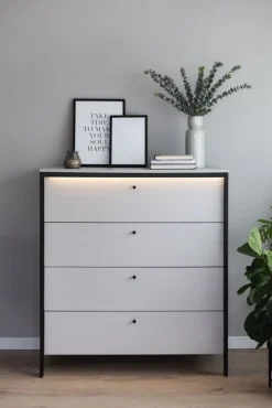 Lenart Komody*Komoda z szufladami szara Gris GS-03