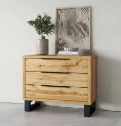 Helvetia Komody Do Przedpokoju|Komody Do Sypialni*Komoda z trzema szufladami Halle S dąb wotan
