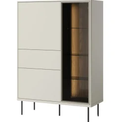 Lenart Komody Do Jadalni|Witryny Do Jadalni*Komoda z witryną Epiro EP-01 kaszmirowa + dąb ciemny