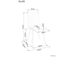 Signal Krzesła Do Jadalni|Krzesła*Krzesło Alan Velvet