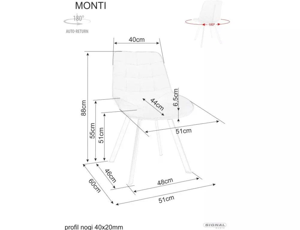 Signal Krzesła*Krzesło Monti Velvet